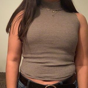 Turtle neck tank top/crop top